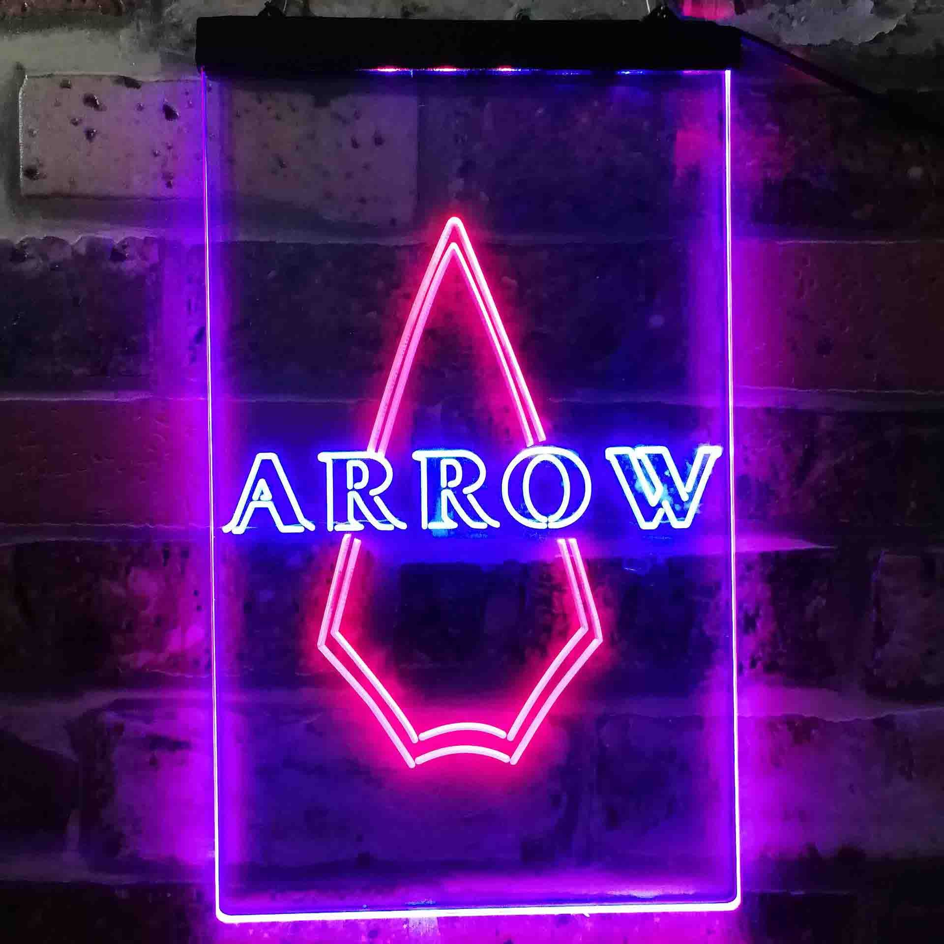 Arrow Logo Dual LED Neon Light Sign